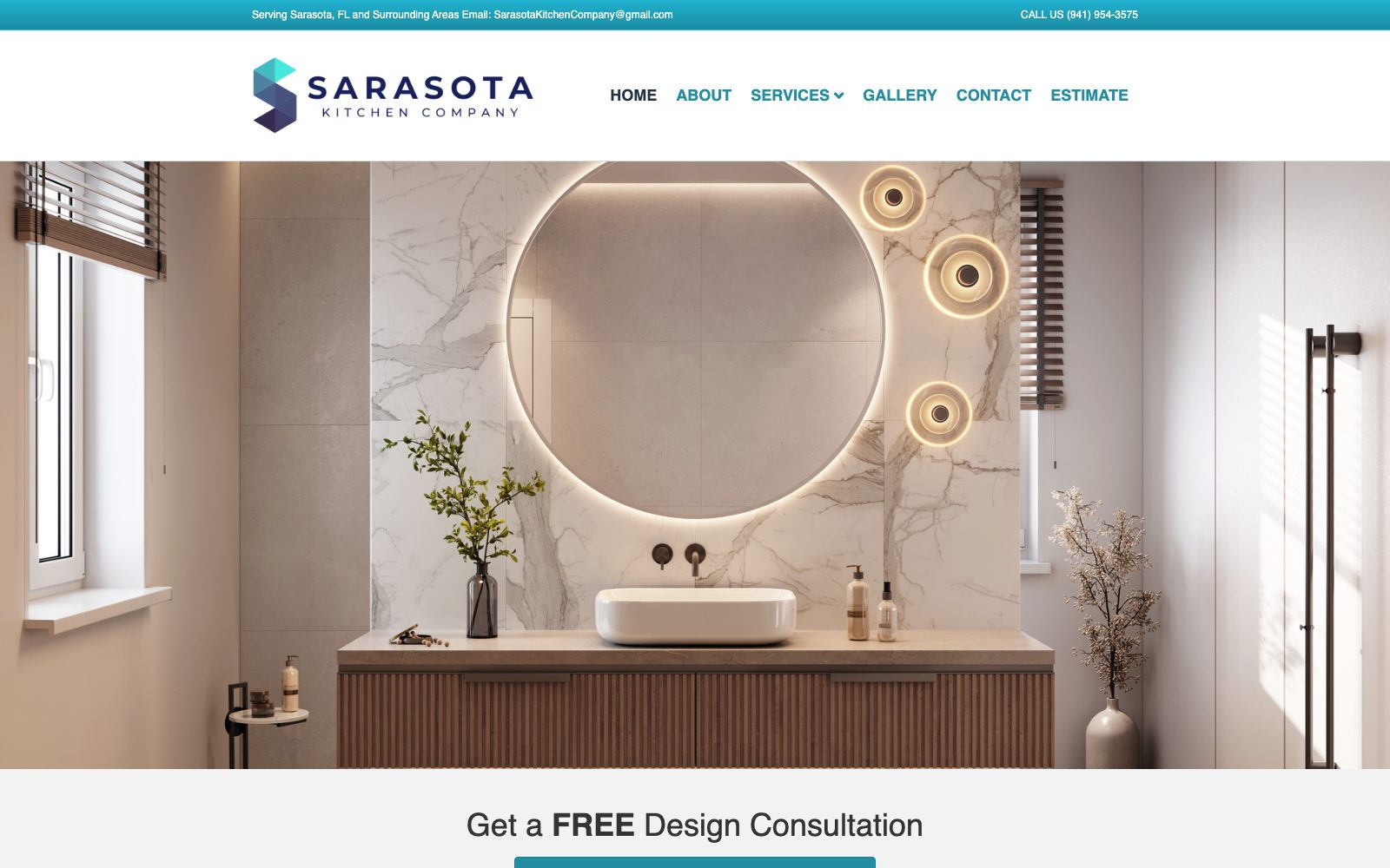 The current sarasotakitchencompany.com homepage