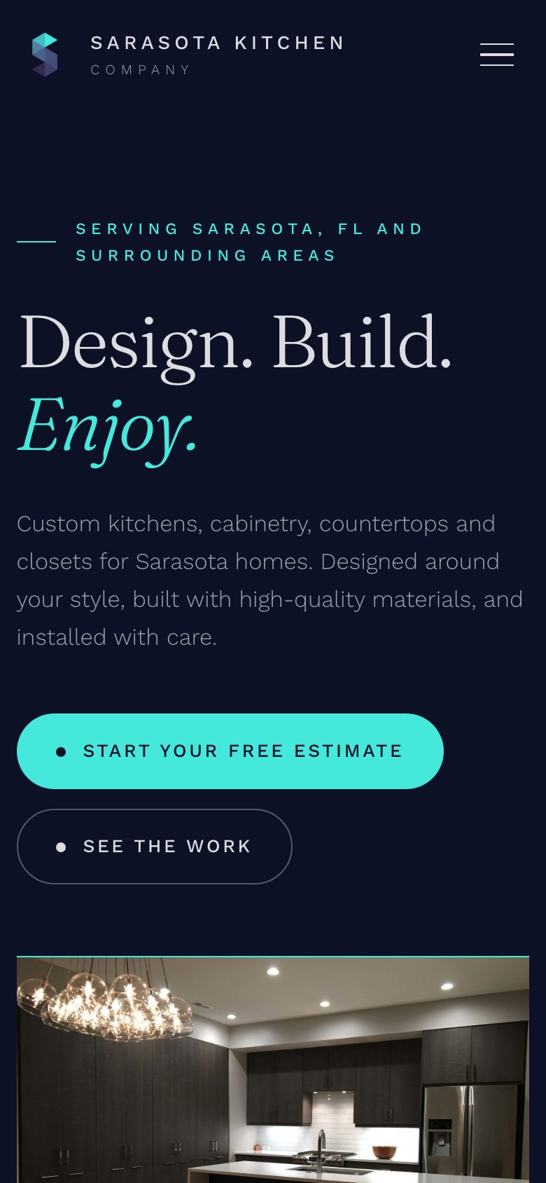 The new homepage on a phone